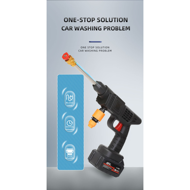 کارواش شارژی Cleaning Gun K3 ورژن اورجینال 48V | پک کامل کارخانه | نسخه پریمیوم فول پک موتور سنگین | اصلی