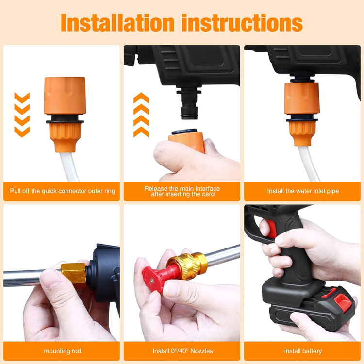 کارواش شارژی Cleaning Gun K3 ورژن اورجینال 48V | پک کامل کارخانه | نسخه پریمیوم فول پک موتور سنگین | اصلی