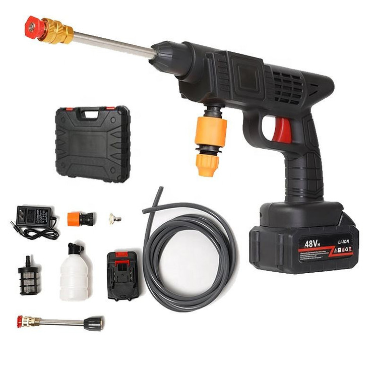 کارواش شارژی Cleaning Gun K3 ورژن اورجینال 48V | پک کامل کارخانه | نسخه پریمیوم فول پک موتور سنگین | اصلی