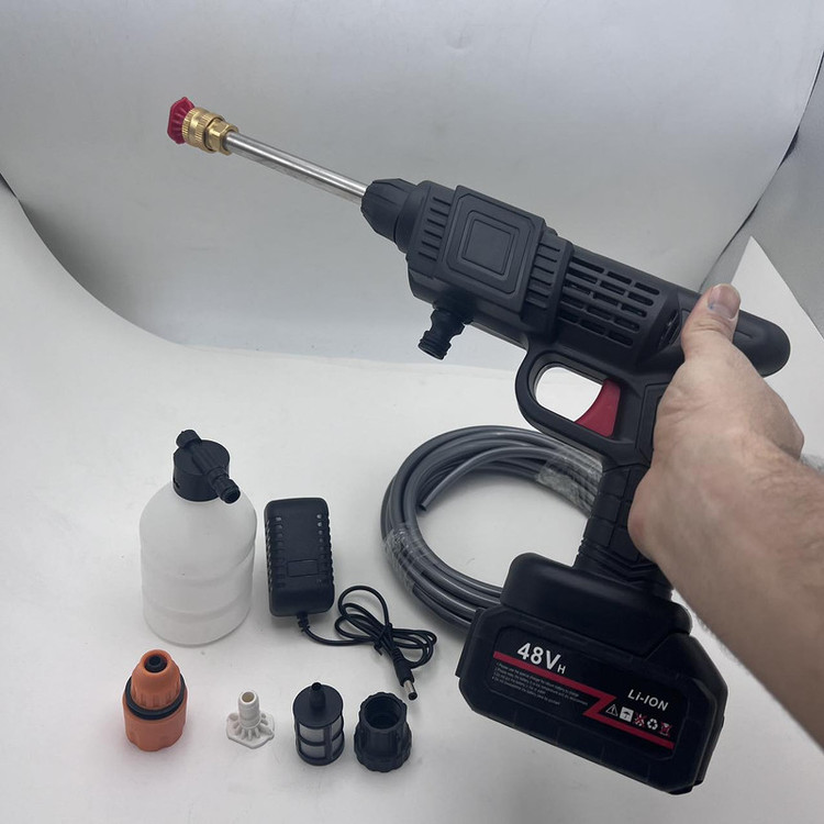 کارواش شارژی Cleaning Gun K3 ورژن اورجینال 48V | پک کامل کارخانه | نسخه پریمیوم فول پک موتور سنگین | اصلی